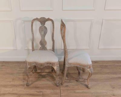 Pair of Swedish Rococo Chairs from Lindome Circa 1770