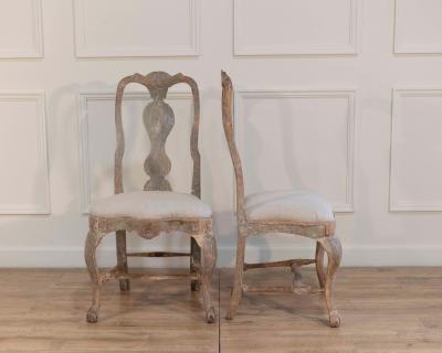 Pair of Swedish Rococo Chairs from Lindome Circa 1770