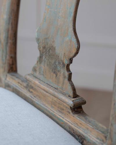 Pair of Swedish Rococo Period Dining Chairs with Vase Form Splats 18th Century