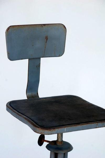 Pair of Swiveling Workshop Bar Stools