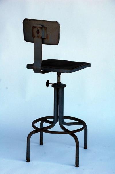 Pair of Swiveling Workshop Bar Stools