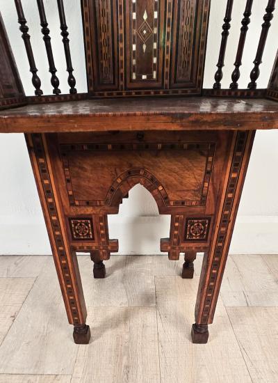 Pair of Syrian Shell Inlaid Hall Chairs circa 1960