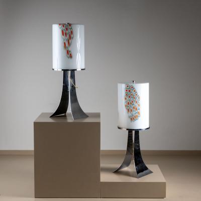 Pair of Table Lamps by Alfredo Barbini Italy 1960s