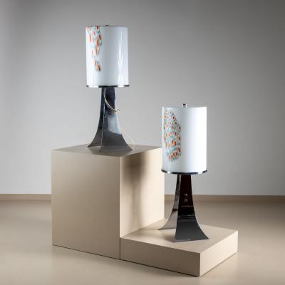 Pair of Table Lamps by Alfredo Barbini Italy 1960s