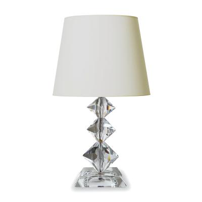 Pair of Tall German Cut Crystal Table Lamps