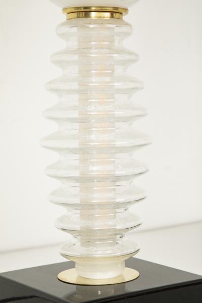 Pair of Tall Murano Glass Table Lamps