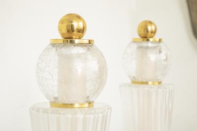 Pair of Tall Murano Glass Table Lamps