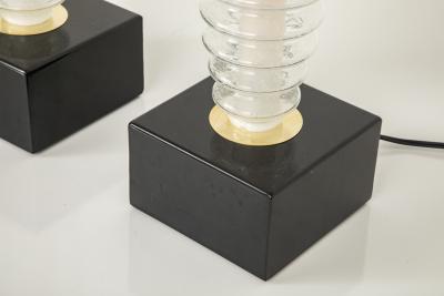 Pair of Tall Murano Glass Table Lamps