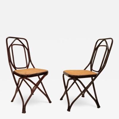 Pair of Thonet Vienna Secession Side Chairs