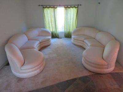 Pair of Three Piece Sectional Sofas Mid Century Modern