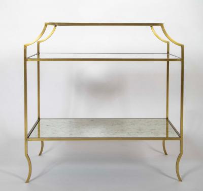 Pair of Three Tier Mirrored Etagere Tables