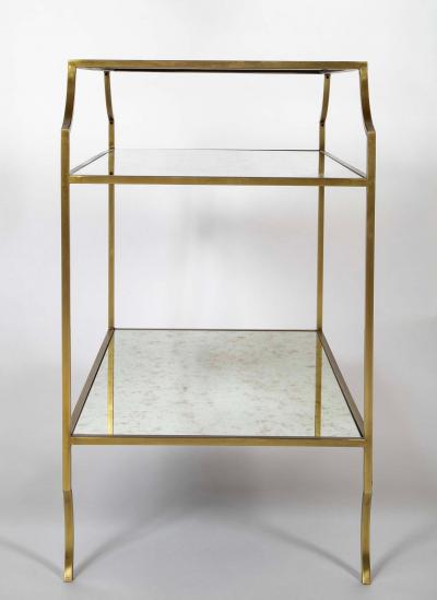 Pair of Three Tier Mirrored Etagere Tables