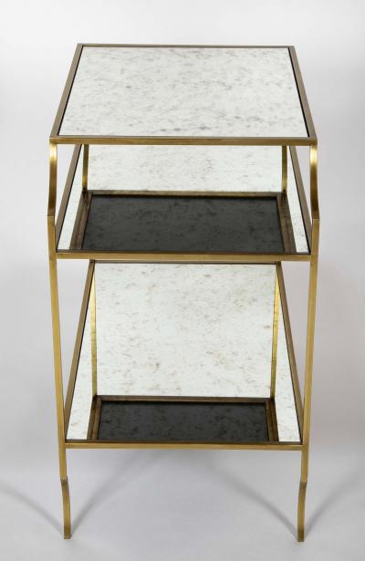 Pair of Three Tier Mirrored Etagere Tables