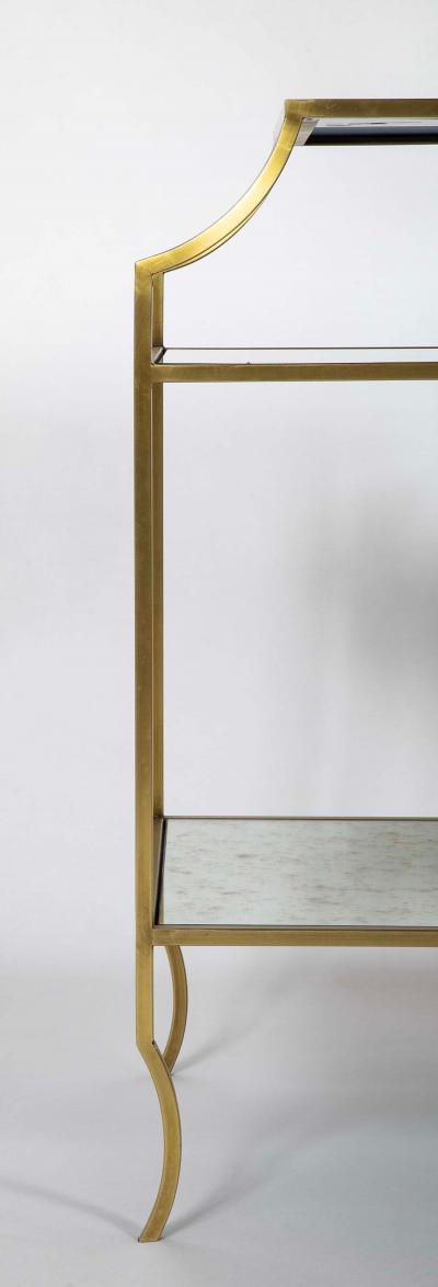 Pair of Three Tier Mirrored Etagere Tables