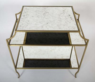 Pair of Three Tier Mirrored Etagere Tables
