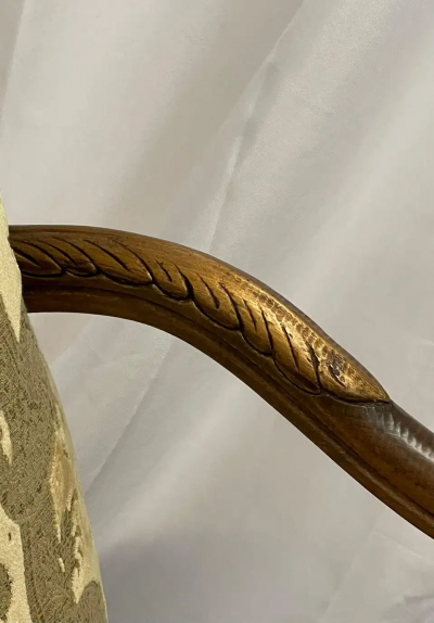 Pair of Throne Chairs Fauteuils in Louis XIV Fashion Fine Upholstery