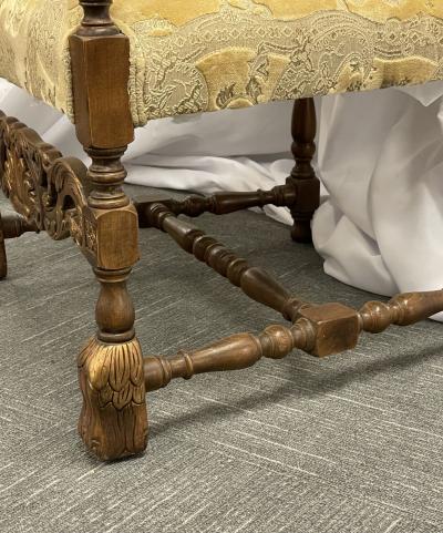 Pair of Throne Chairs Fauteuils in Louis XIV Fashion Fine Upholstery