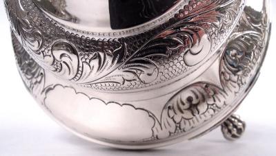 Pair of Traditional European Silver Old Country Candlesticks