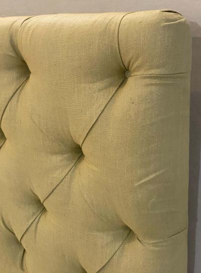 Pair of Tufted Linen Twin Headboards