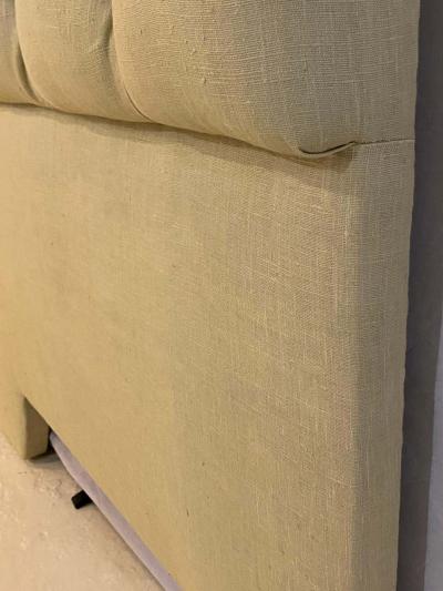Pair of Tufted Linen Twin Headboards