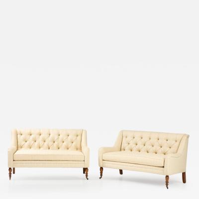 Pair of Tufted Loveseats