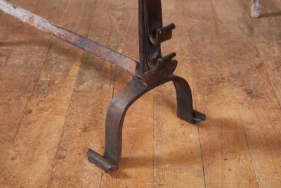 Pair of Turned Steeple Top Andirons