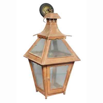 Pair of Tuscan Red Tole Hanging Lanterns