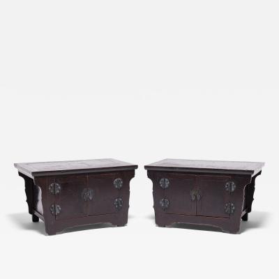 Pair of Two Door Kang Cabinets
