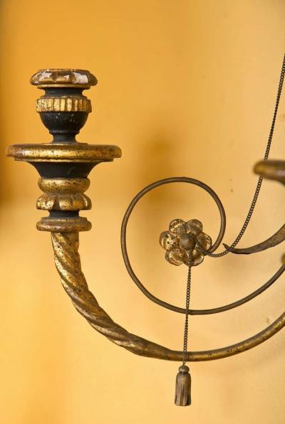 Pair of Two Light Louis XVI Style Eagle Carved Gilt Wall Sconces