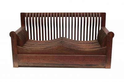 Pair of Two Seater Sofas by Mario Ceroli for Poltronova