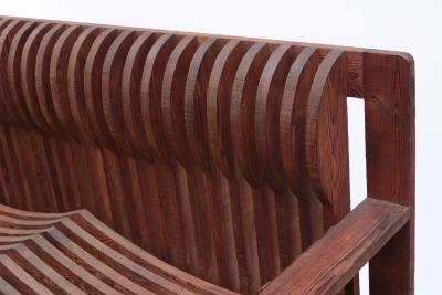 Pair of Two Seater Sofas by Mario Ceroli for Poltronova