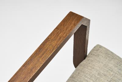 Pair of Upholstered Armchairs with Wooden Frame France ca 1940s