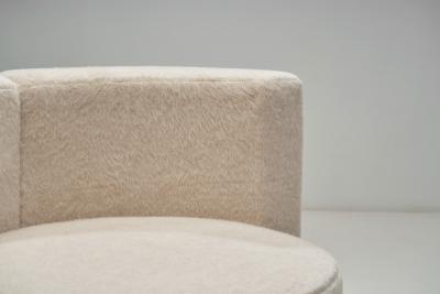 Pair of Upholstered Club Chairs Czechoslovakia 1970s