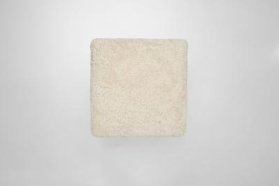 Pair of Upholstered Footstools with Curved Wooden Legs Europe Mid 20th Century