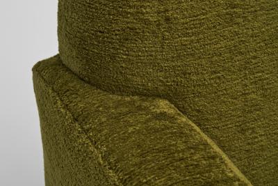 Pair of Upholstered Green Armchairs Europe Mid 20th Century