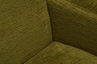 Pair of Upholstered Green Armchairs Europe Mid 20th Century