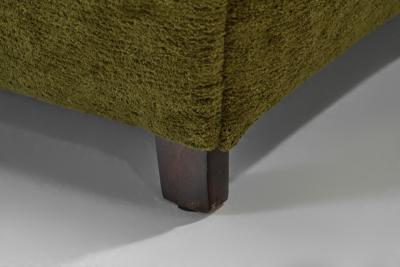 Pair of Upholstered Green Armchairs Europe Mid 20th Century