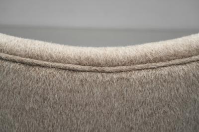 Pair of Upholstered Italian Armchairs with Tufted Buttons Italy 1950s