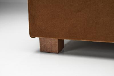 Pair of Upholstered Italian Lounge Chairs Italy 1960s