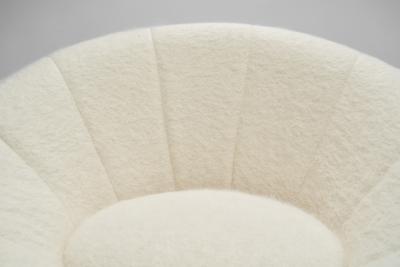 Pair of Upholstered Space Age Swivel Chairs Germany 1970s