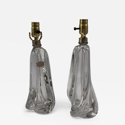 Pair of Val St Lambert lamps