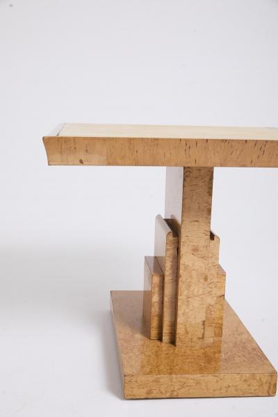 Pair of Velum and Birch Side Tables