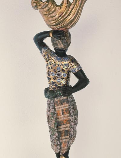 Pair of Venetian Blackamoor Figurines Italy circa 1920