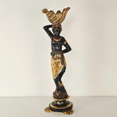 Pair of Venetian Blackamoor Figurines Italy circa 1920