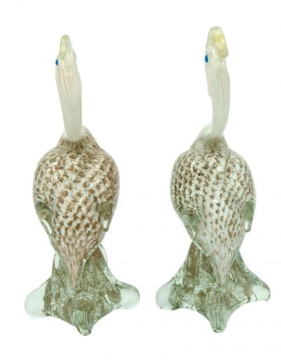 Pair of Venetian Glass Pheasants