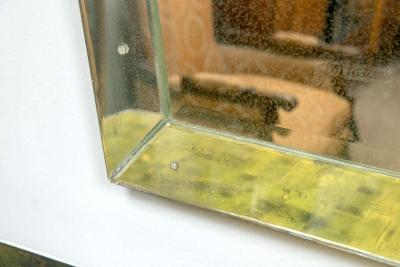 Pair of Venetian Key Hole Shaped Beveled Glass Mirrors Hollywood Regency Style