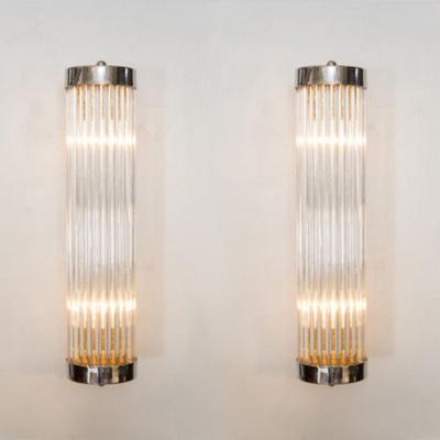 Pair of Venini chrome arm wall lights