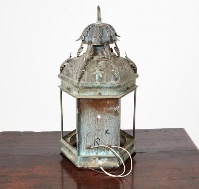 Pair of Verdigris Wall Lights