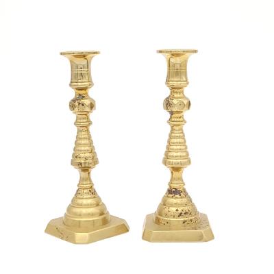 Pair of Victorian Beehive Candlesticks circa 1860