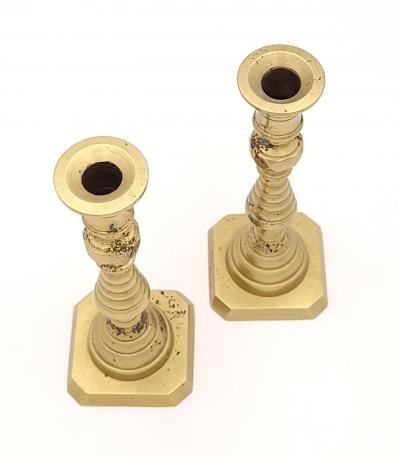 Pair of Victorian Beehive Candlesticks circa 1860
